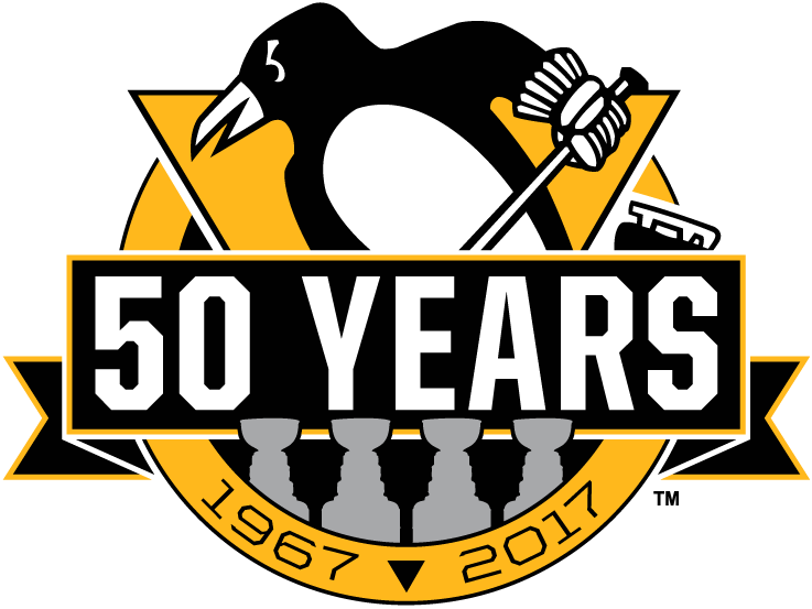 Pittsburgh Penguins 2017 Anniversary Logo t shirts DIY iron ons